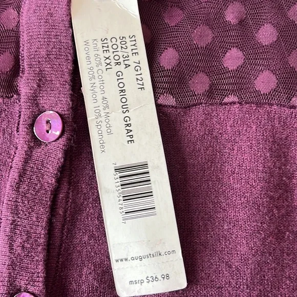 NWT August Silk Cardigan - Picture 5 of 7